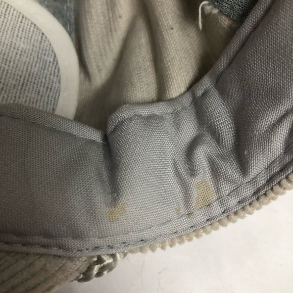 Vintage Corduroy Baseball Cap Hat Panama City Beach Florida Beige and Neon Print - Picture 8 of 8